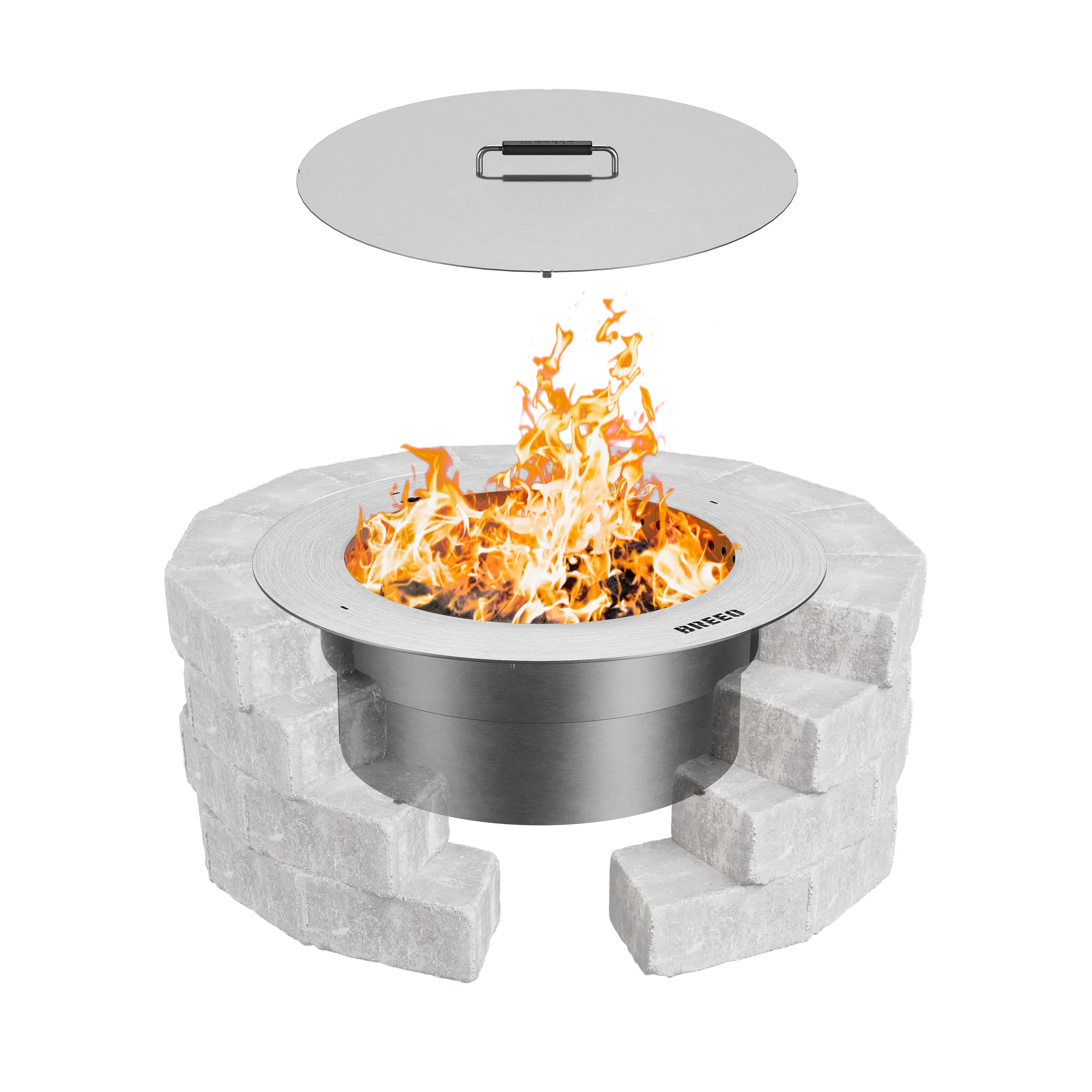 Zentro Stainless Steel Smokeless Fire Pit Insert - Image 12
