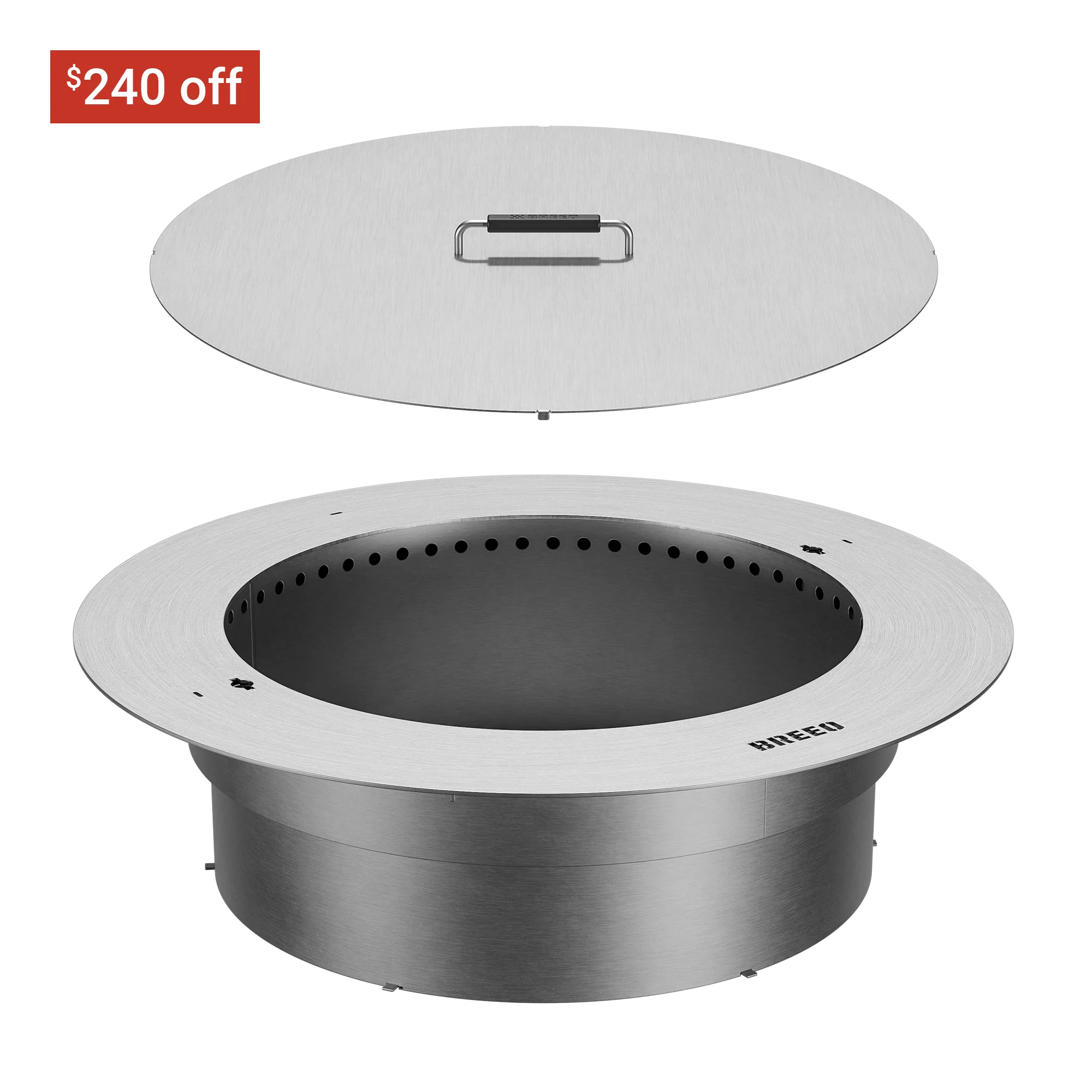 Zentro Stainless Steel Smokeless Fire Pit Insert - Image 9